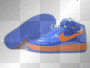 blue orange shoes