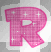 letter r in pink