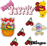pooh bear wishing a happy easter