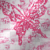 Glitter Butterfly DARK PINK