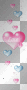 floating pink & Blue Hearts