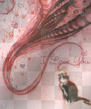 I LOVE YOU, CAT, friends, happy, glittery, hearts