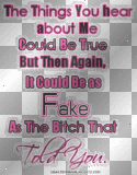fuck u u fake ass bitch
