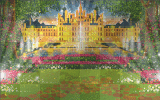 Golden Castle Garden Background
