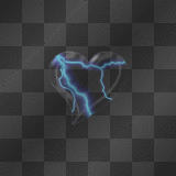 blue lightning heart