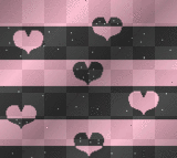 Pink And Black Strips Heart