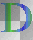 blue-green "D"