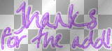thanks for the add purple glitter