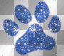 Blue Paw Print