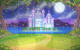Midnight Forest Castle Background