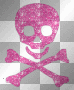 Pink Glitter Skull