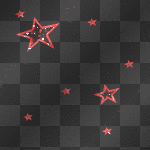 flashing big and small red stars