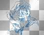 glittery blue rose 
