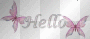 hello w/ pink butterflies