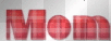 red mom name tag
