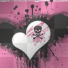 pink skull heart