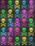 neon skulls