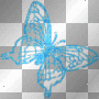blue glitter butterfly