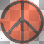 colorful peace button