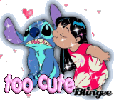 Lilo kisses Stitch