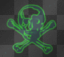 Blurring Green Skull