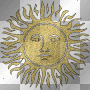 golden sun with face