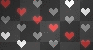 Red Gray & White Hearts