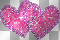 pink glitter hearts