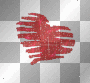 red glitter heart