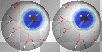 bulging eyes