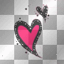 Black Pink Heart 