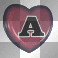 Spinning Heart Letter A