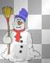 half melted snow man