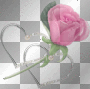 pink rose&diamond hearts pink rose&diamond hearts