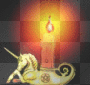 unicorn candle