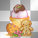 glitter ice cream topping ginger bread man