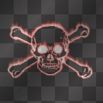 Burning Skull and Cross Bones
