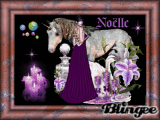 cadre licorne mauve