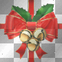 Big red bow with jingle bells