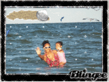 Me and my daughter at the beach