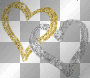 Corazones de oro y plata