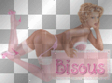 Bisous d'une femme nue