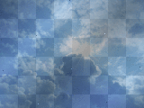 A blue sky