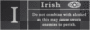 Irish Warning Label