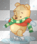 pooh ice skating