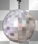 Clear Disco Ball W/Sparkles