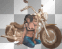 Animated Woman & Motorcycle :-} Animated Woman & Motorcycle :-}