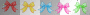 Rainbow Bows Divider