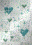 Green Glitter Hearts Background  **db**