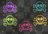 animated cross skulls background